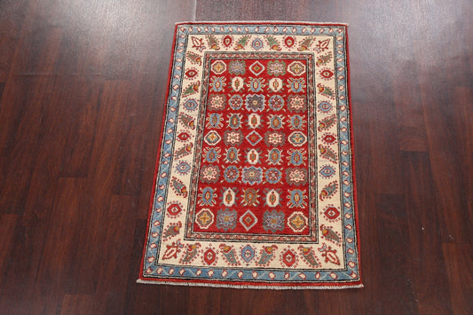 Geometric Kazak Oriental Area Rug 3x4