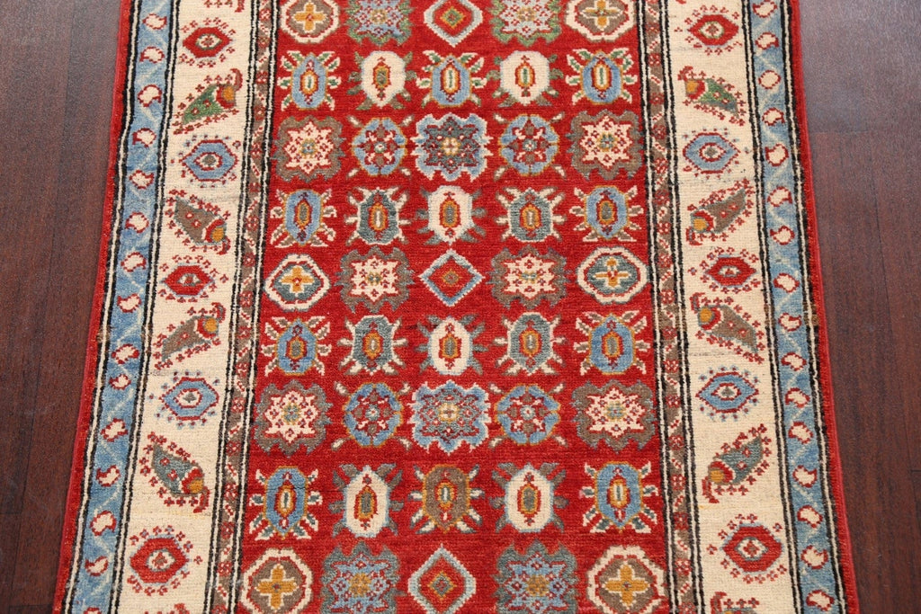 Geometric Kazak Oriental Area Rug 3x4