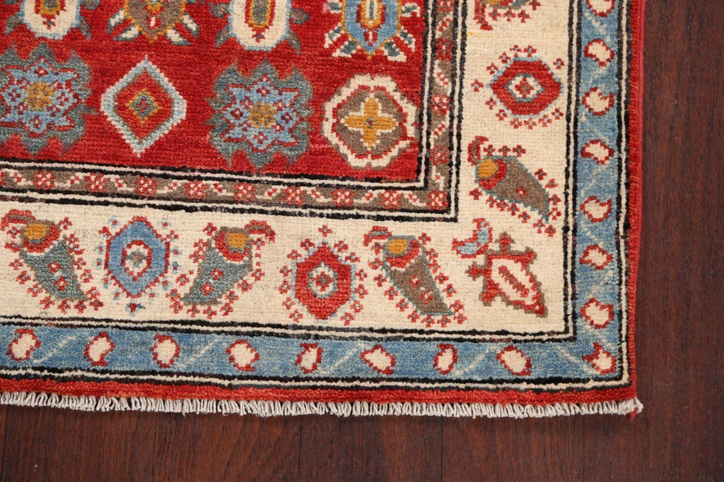 Geometric Kazak Oriental Area Rug 3x4