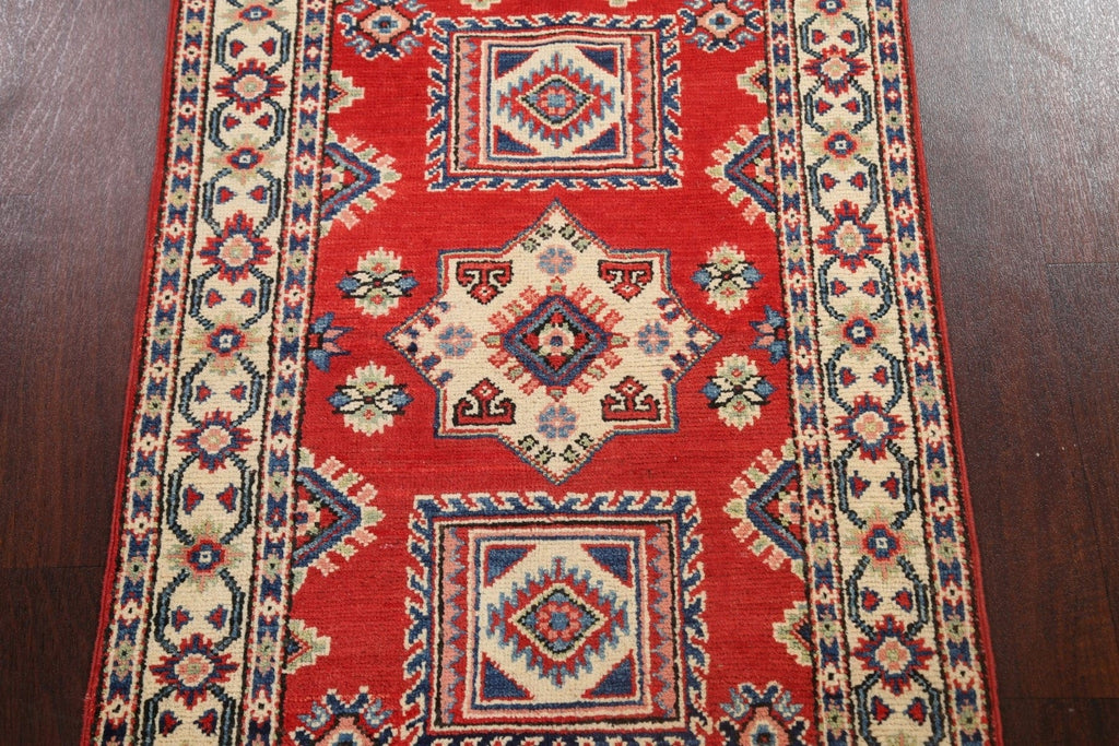 Geometric Kazak Oriental Area Rug 3x4