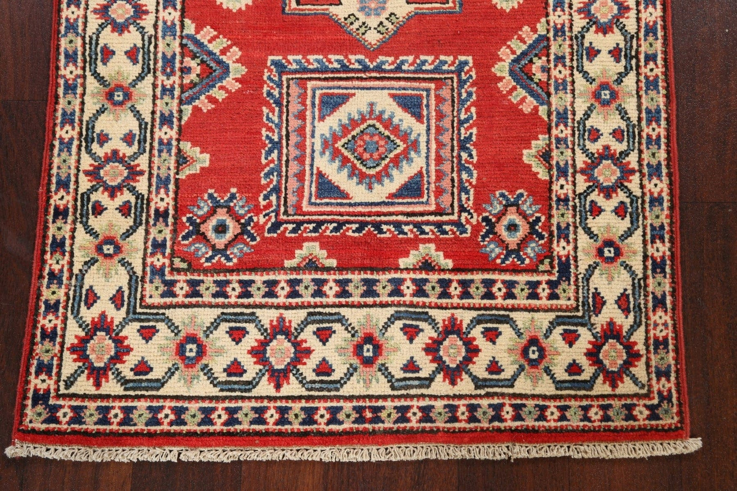 Geometric Kazak Oriental Area Rug 3x4