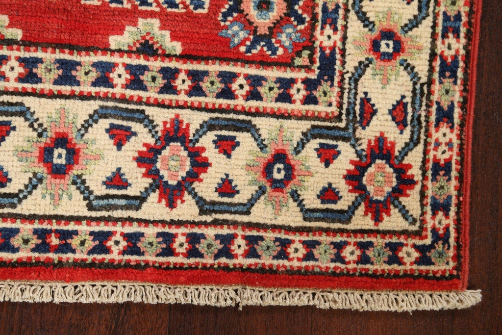 Geometric Kazak Oriental Area Rug 3x4