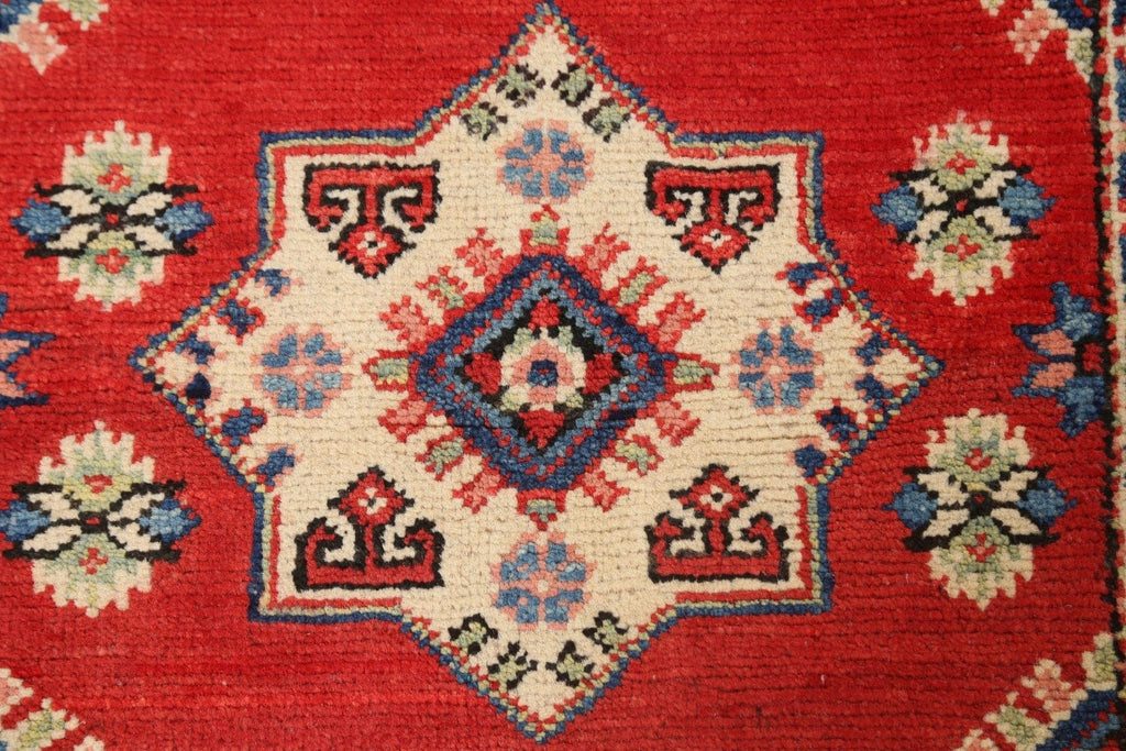 Geometric Kazak Oriental Area Rug 3x4