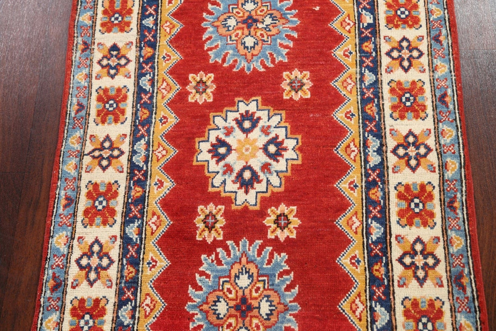 Geometric Kazak Oriental Area Rug 3x4