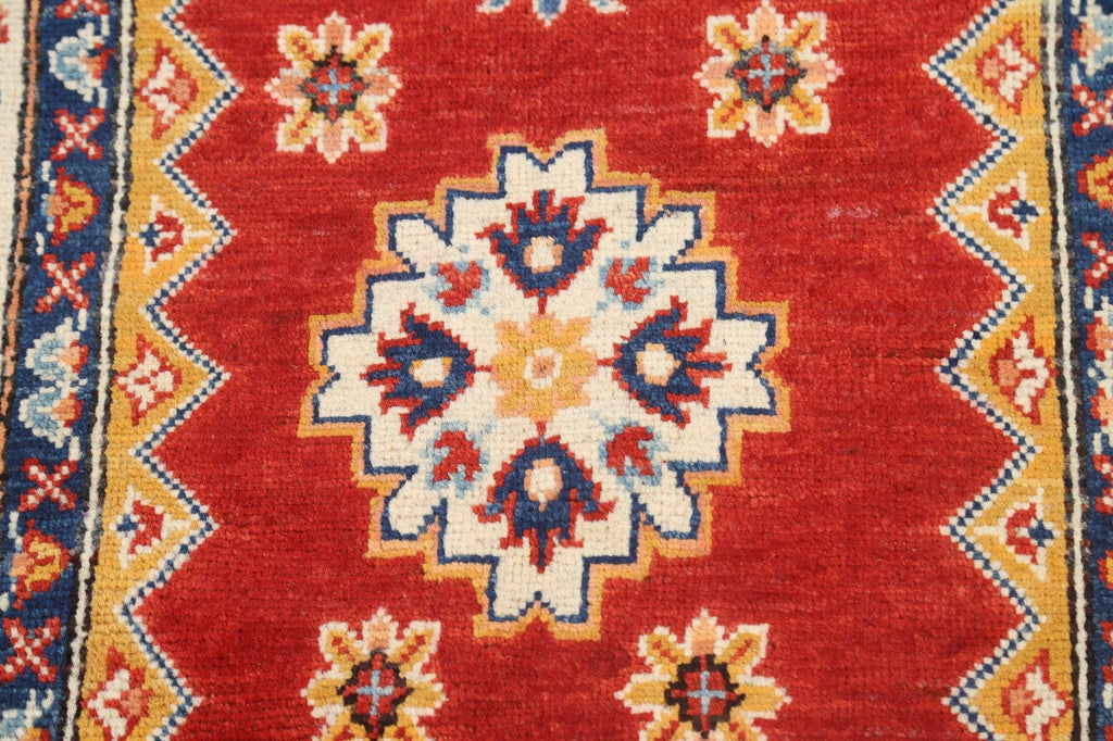 Geometric Kazak Oriental Area Rug 3x4