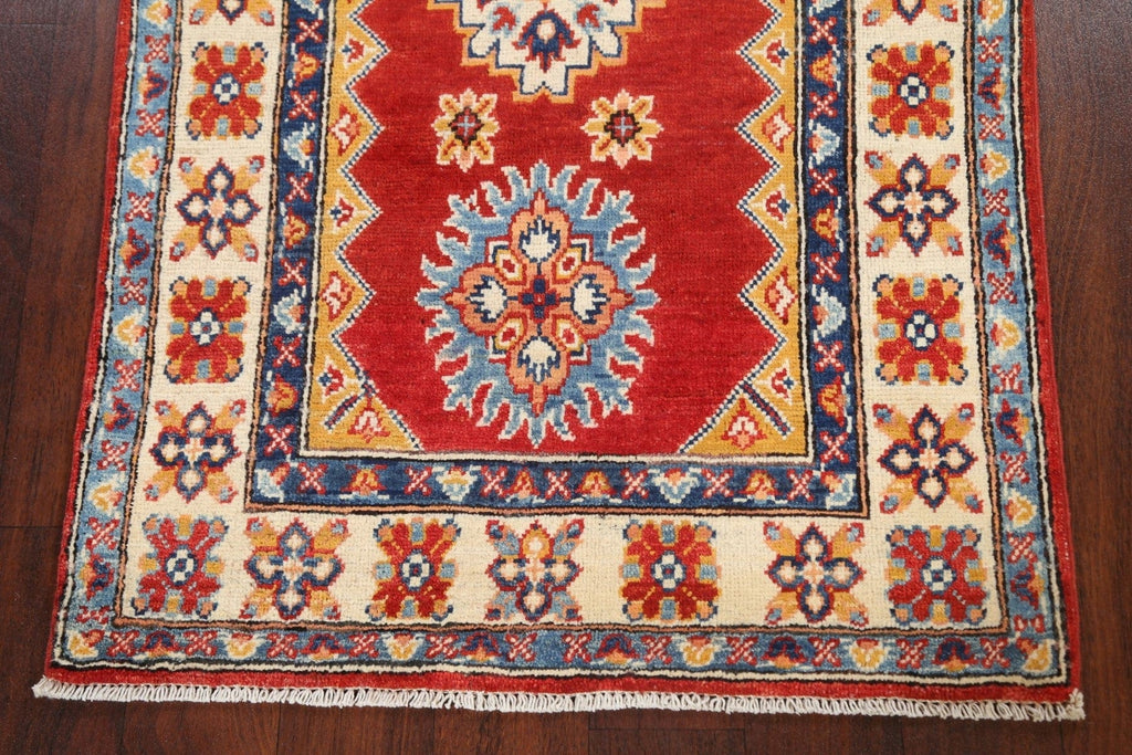 Geometric Kazak Oriental Area Rug 3x4