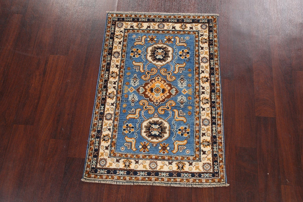 Geometric Kazak Oriental Area Rug 3x4