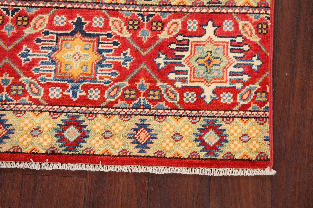 Tribal Geometric Kazak Oriental Area Rug 3x4