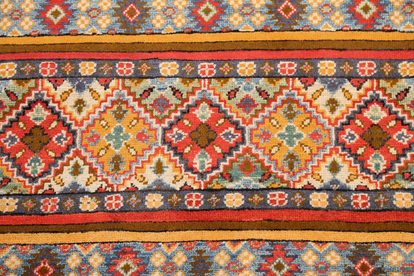 Tribal Geometric Kazak Oriental Area Rug 3x4