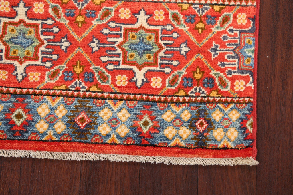 Tribal Geometric Kazak Oriental Area Rug 3x4