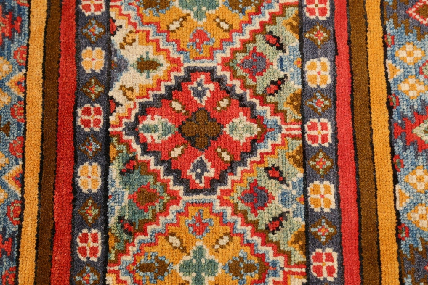 Tribal Geometric Kazak Oriental Area Rug 3x4