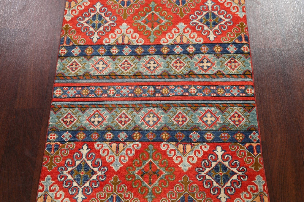 Tribal Geometric Kazak Oriental Area Rug 3x4