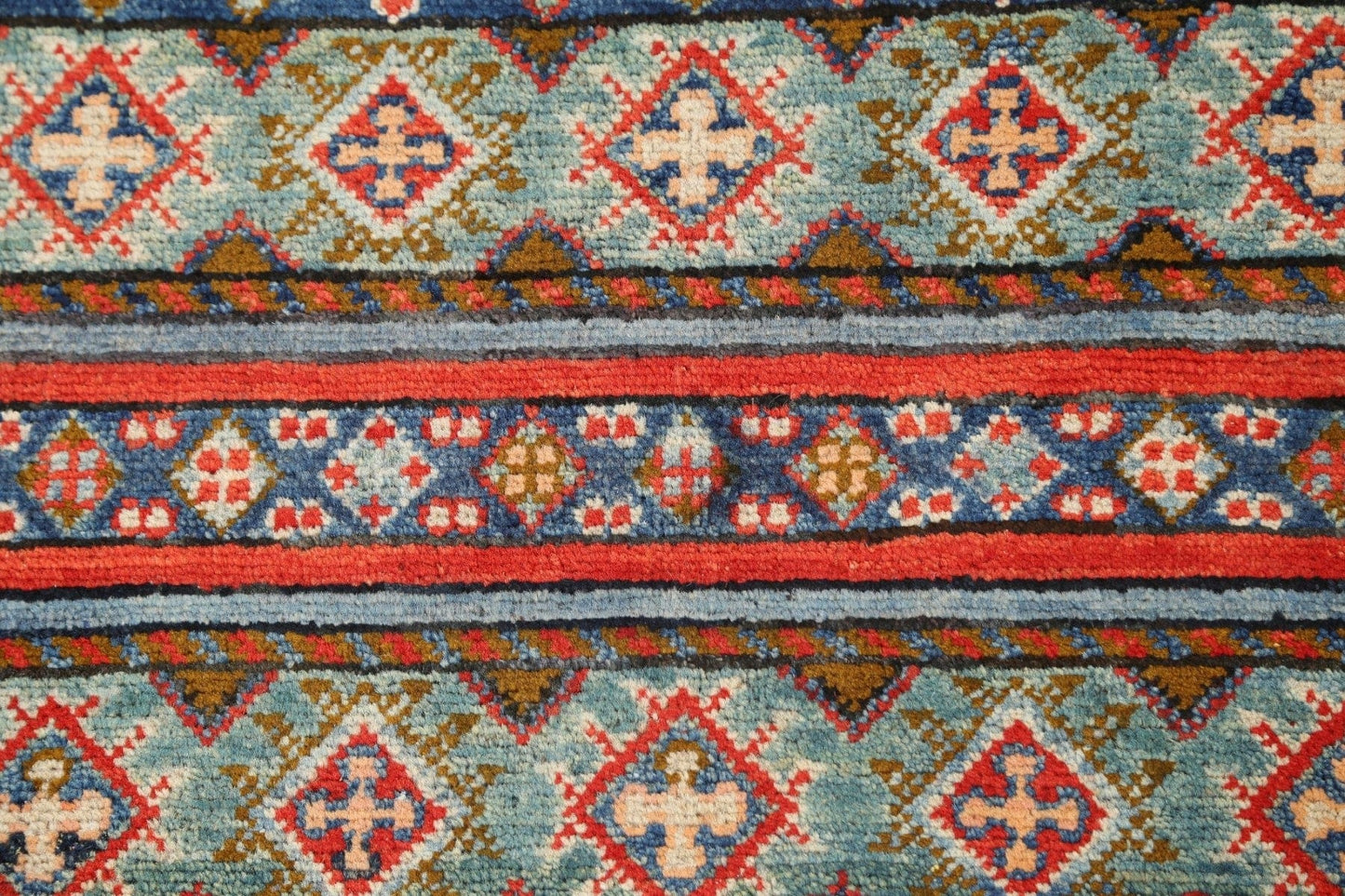 Tribal Geometric Kazak Oriental Area Rug 3x4