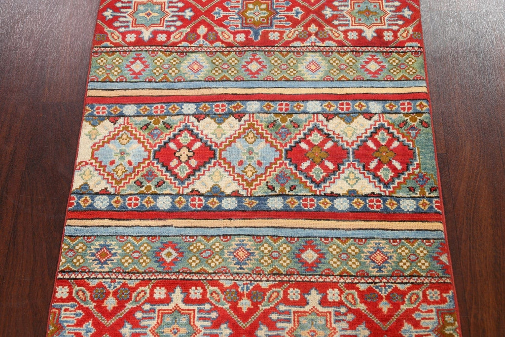 Tribal Geometric Kazak Oriental Area Rug 3x4