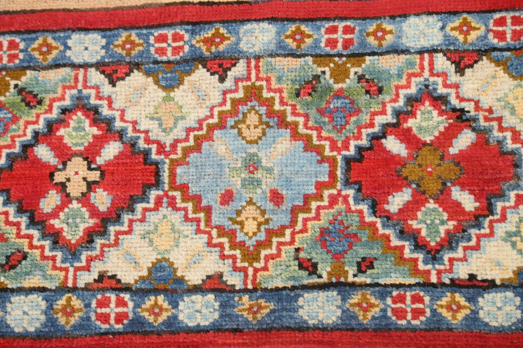 Tribal Geometric Kazak Oriental Area Rug 3x4