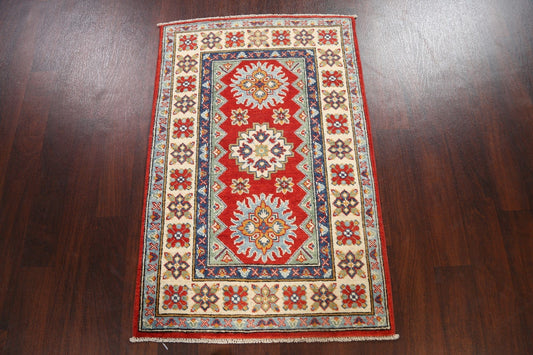 Geometric Kazak Oriental Area Rug 3x4