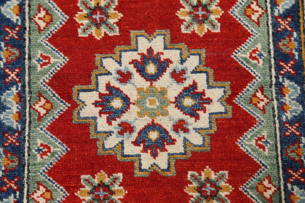 Geometric Kazak Oriental Area Rug 3x4