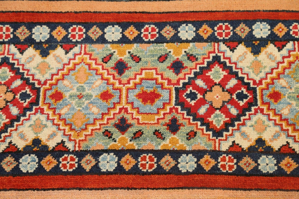 Tribal Geometric Kazak Oriental Area Rug 3x4