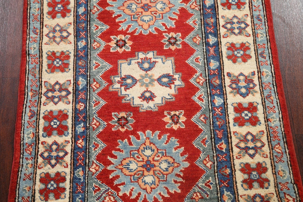 Geometric Kazak Oriental Area Rug 3x4