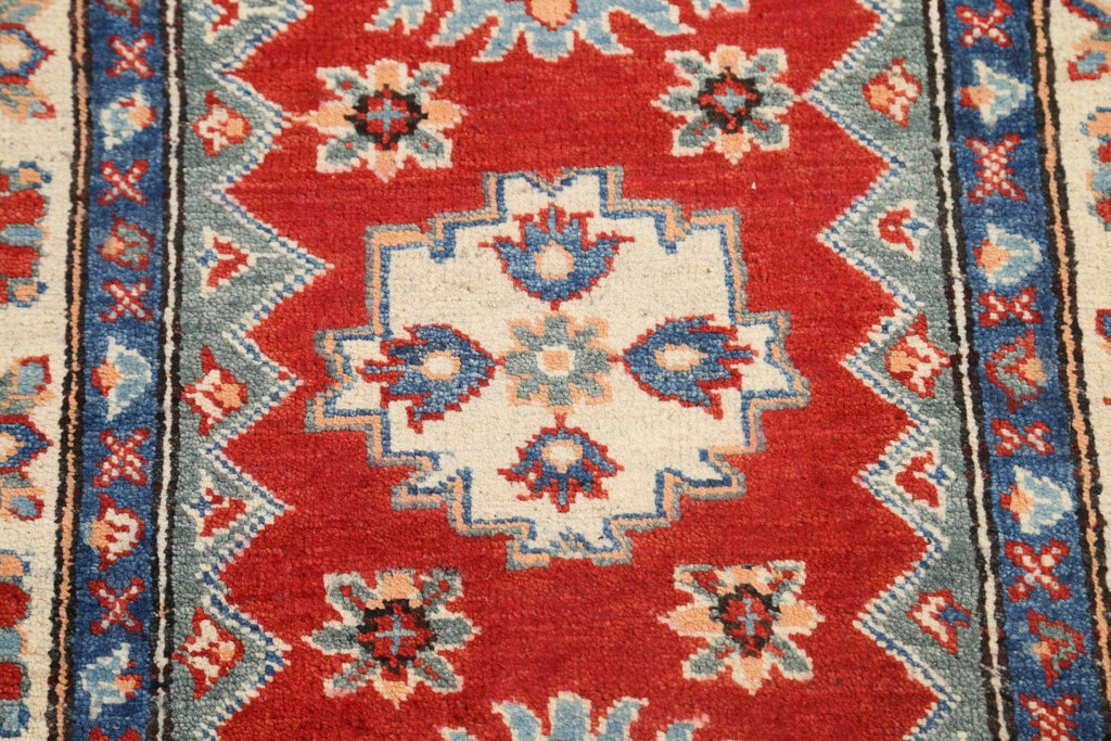 Geometric Kazak Oriental Area Rug 3x4