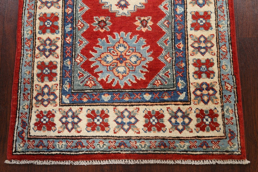 Geometric Kazak Oriental Area Rug 3x4