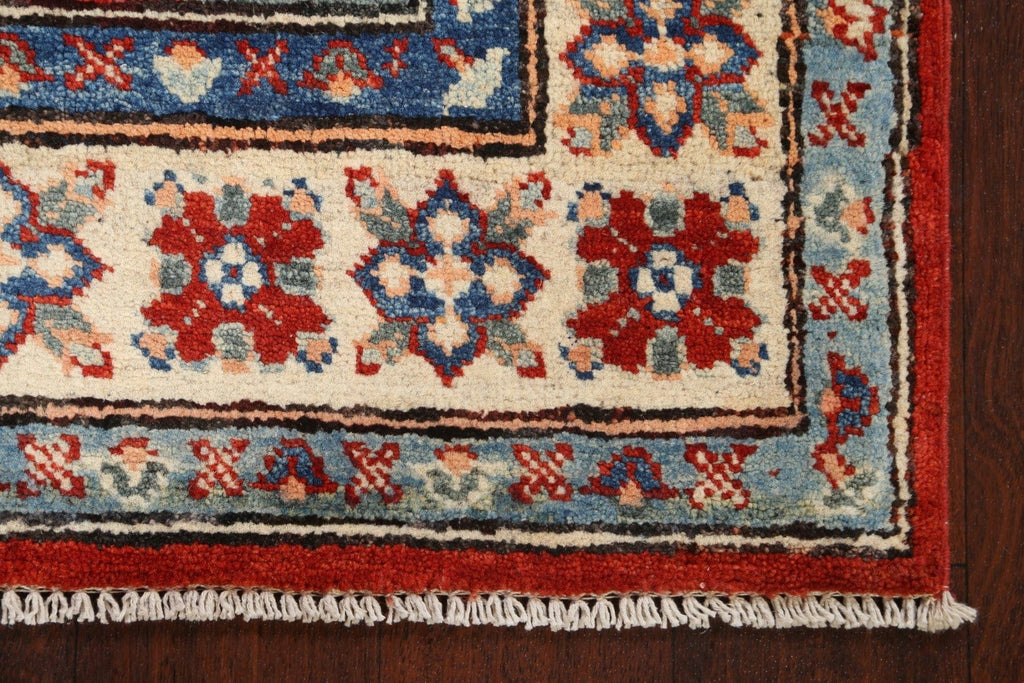 Geometric Kazak Oriental Area Rug 3x4