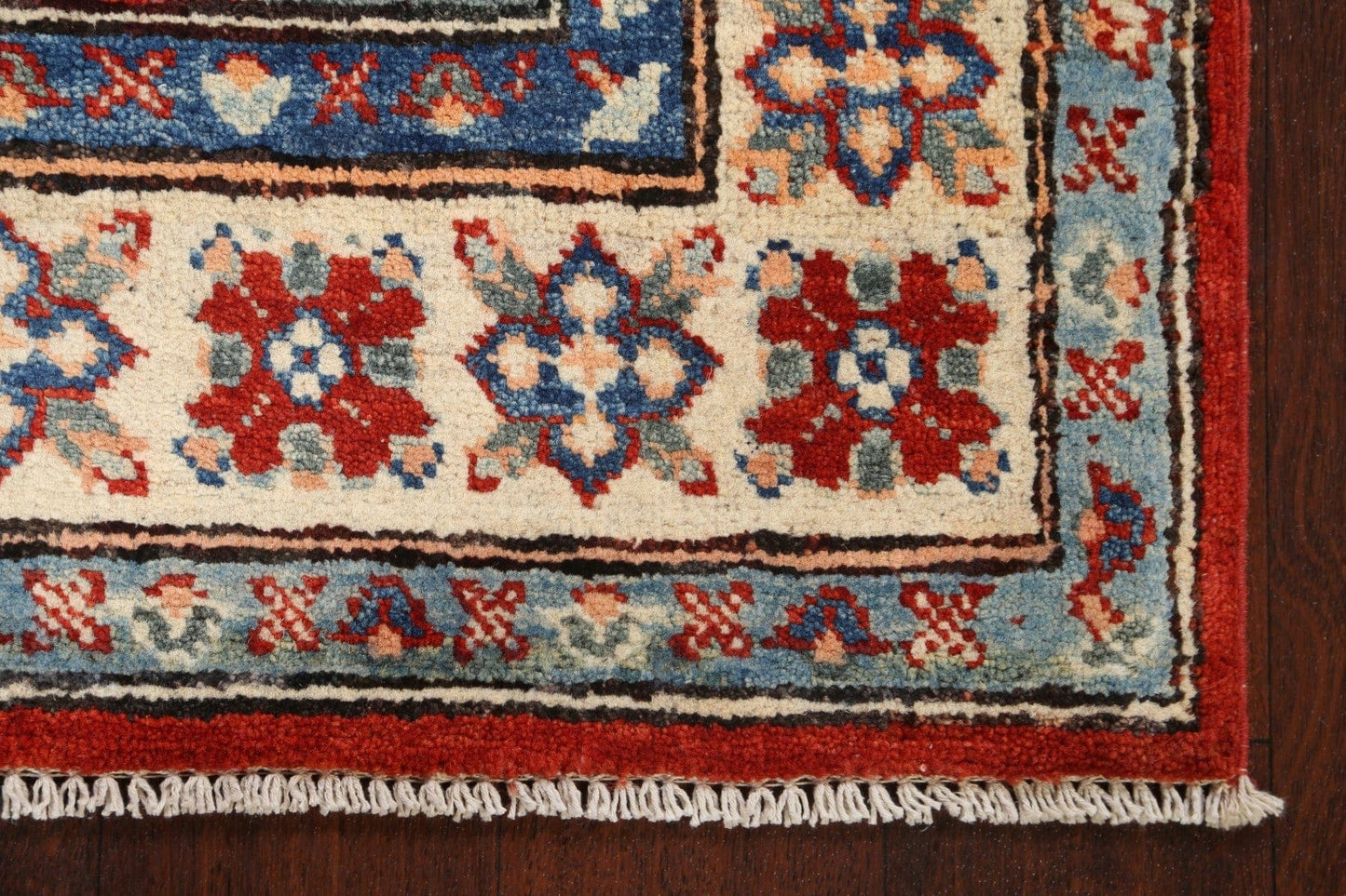 Geometric Kazak Oriental Area Rug 3x4