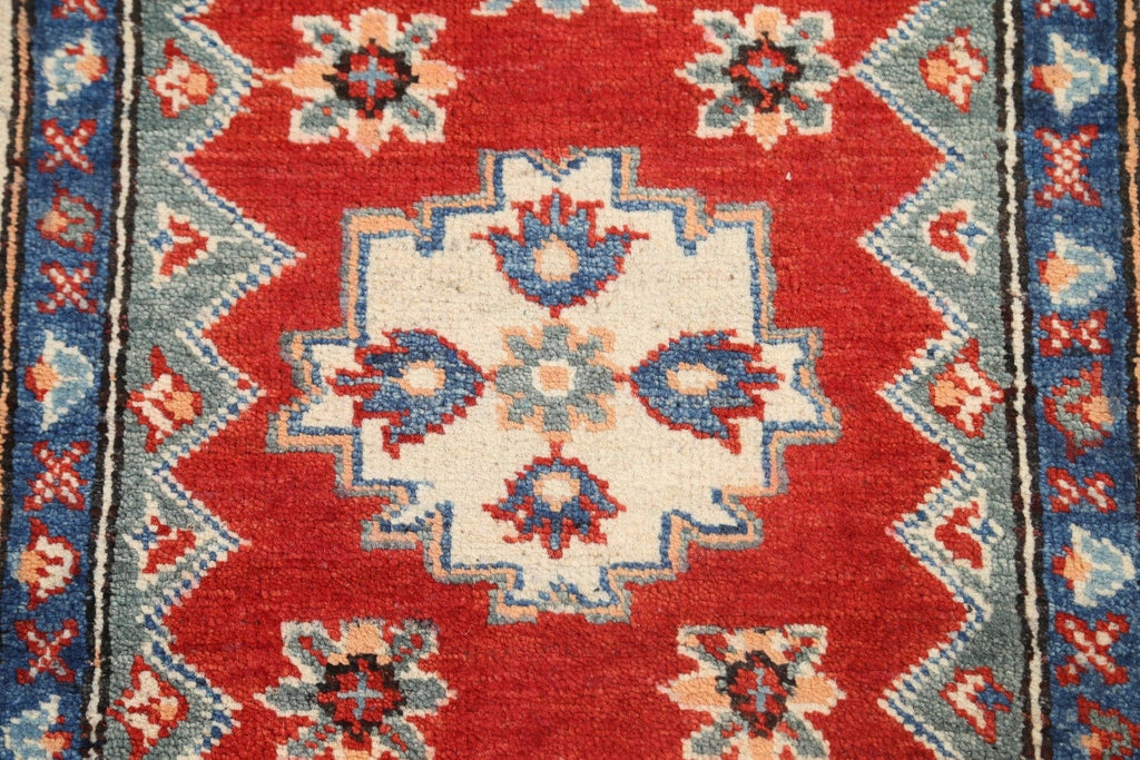 Geometric Kazak Oriental Area Rug 3x4