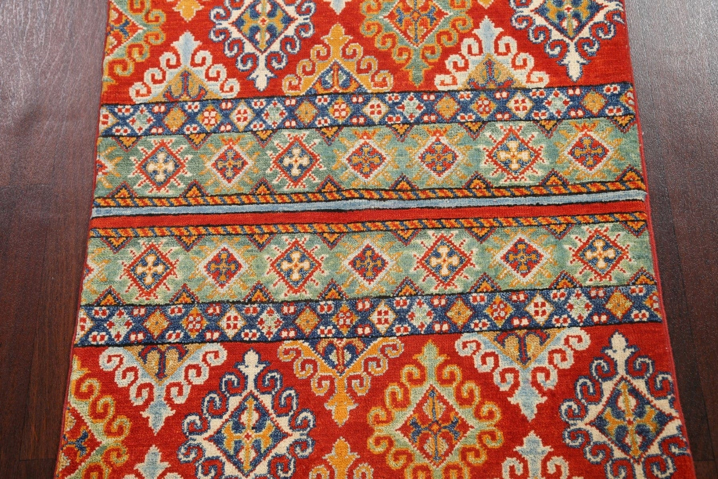 Tribal Geometric Kazak Oriental Area Rug 3x4