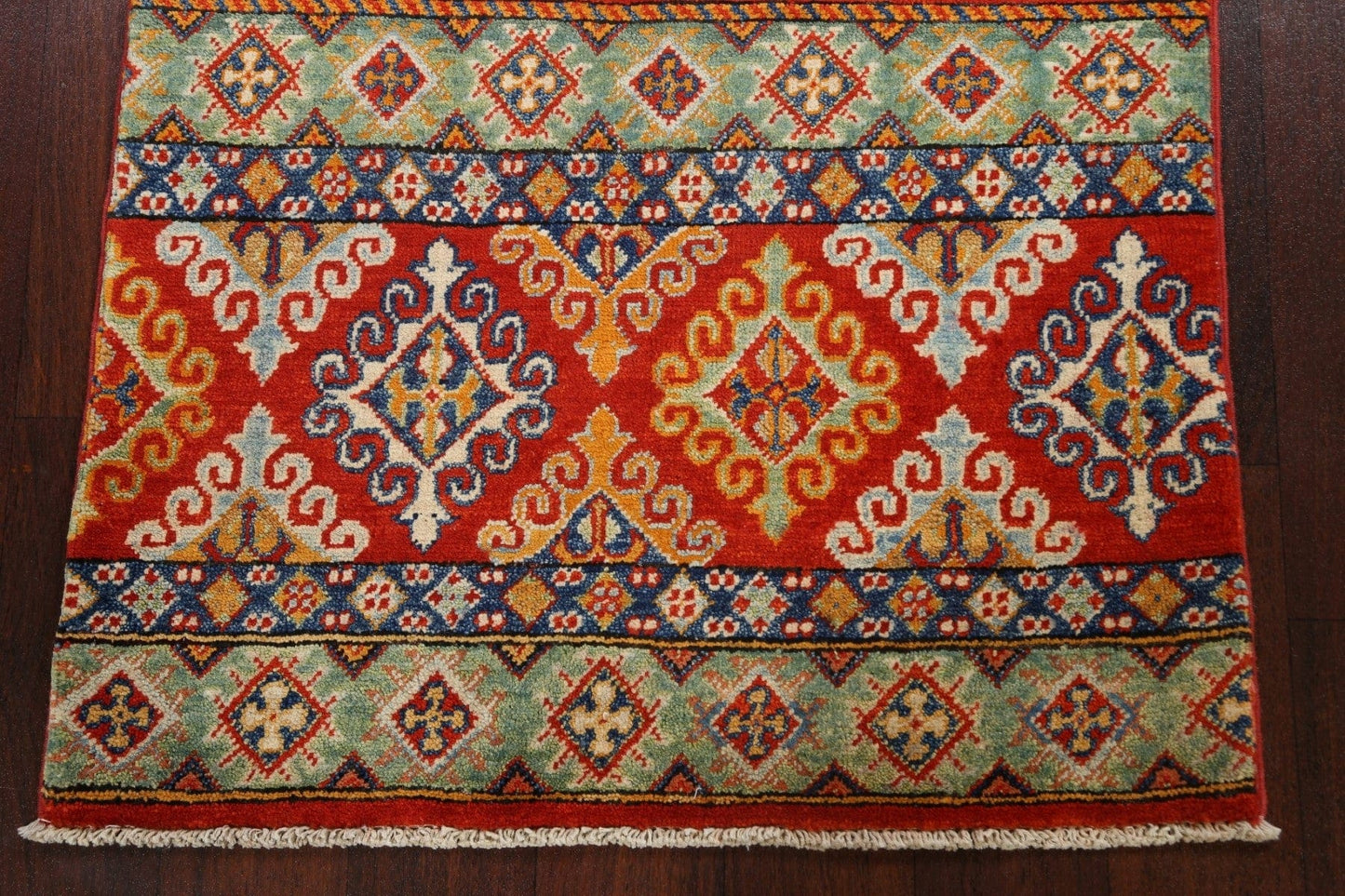 Tribal Geometric Kazak Oriental Area Rug 3x4