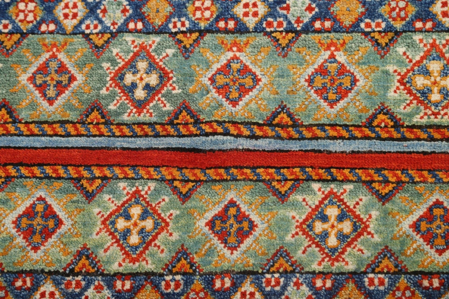 Tribal Geometric Kazak Oriental Area Rug 3x4