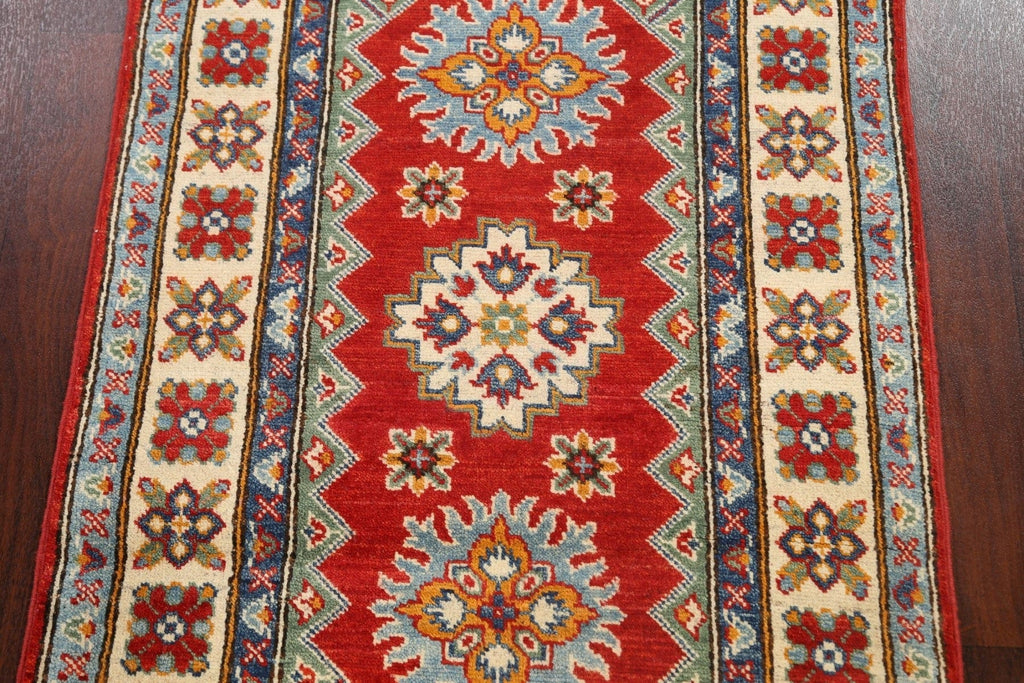 Geometric Kazak Oriental Area Rug 3x4