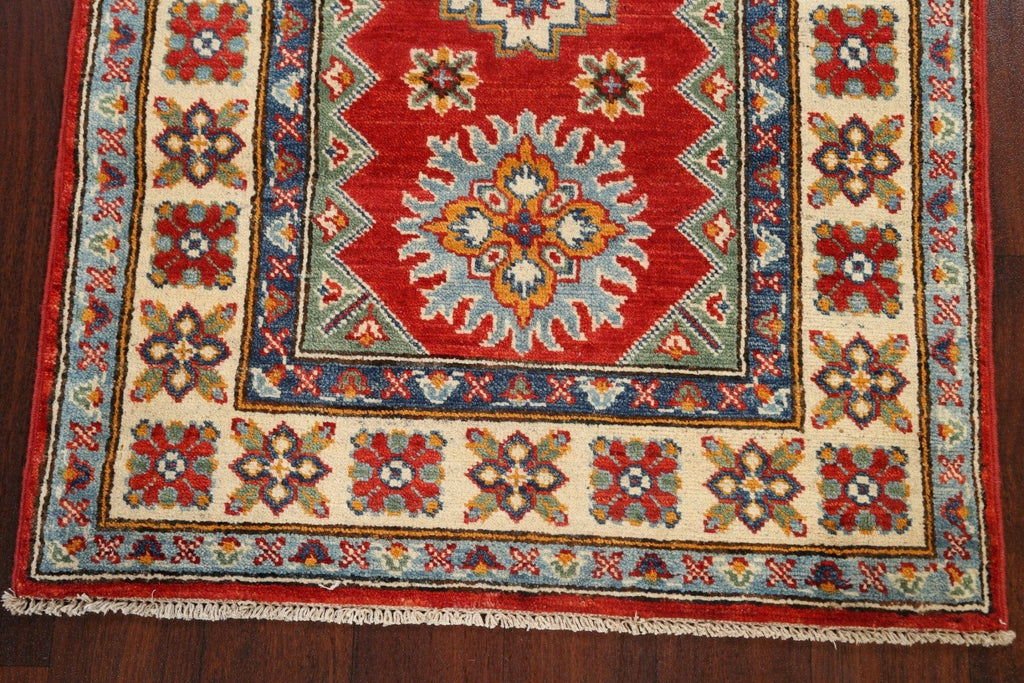 Geometric Kazak Oriental Area Rug 3x4