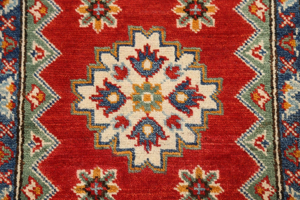 Geometric Kazak Oriental Area Rug 3x4