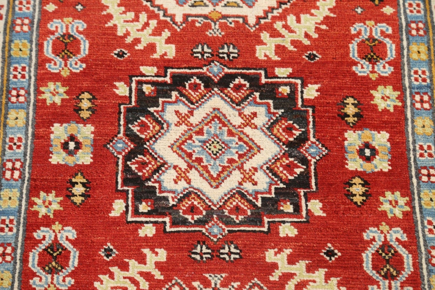 Geometric Kazak Oriental Area Rug 3x4