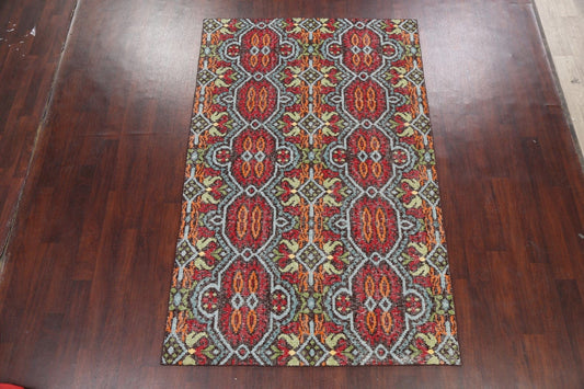 Contemporary Abstract Oriental Area Rug 6x9