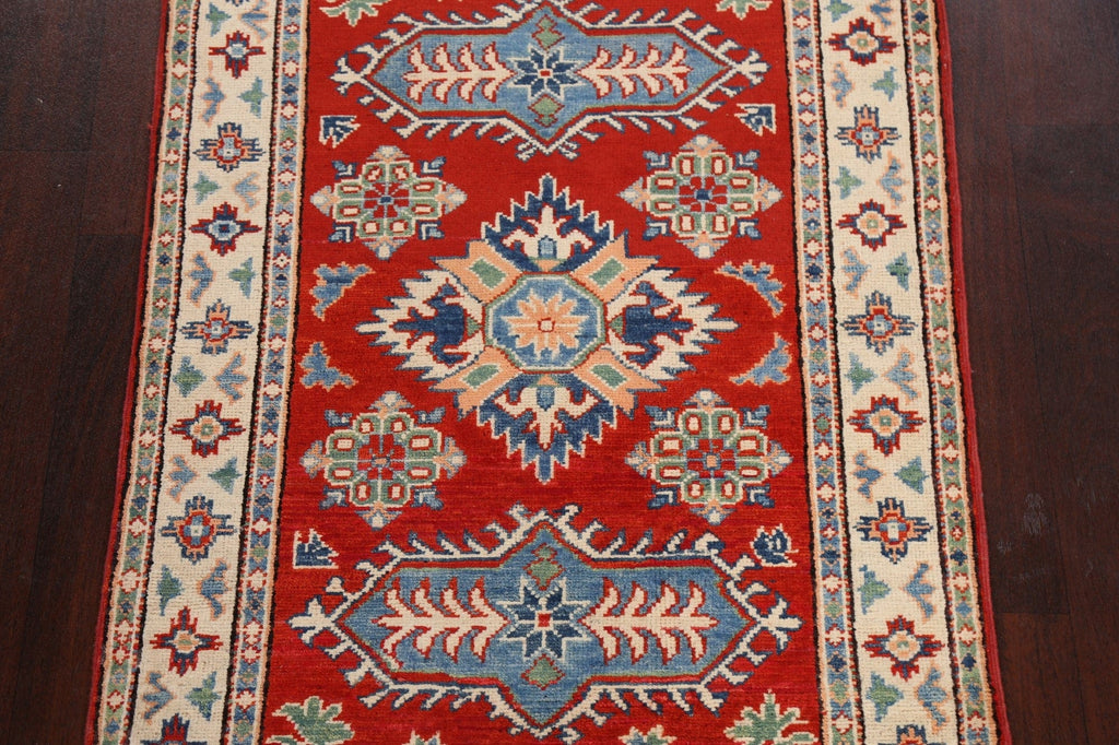 Geometric Kazak Oriental Area Rug 3x4