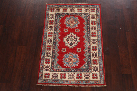 Geometric Kazak Oriental Area Rug 3x4