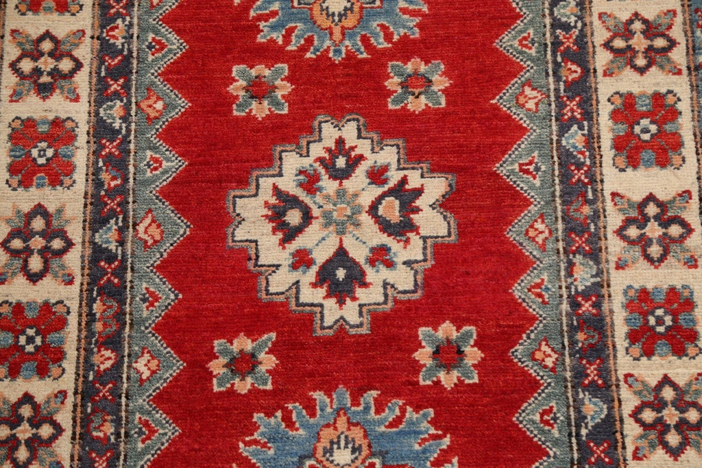 Geometric Kazak Oriental Area Rug 3x4