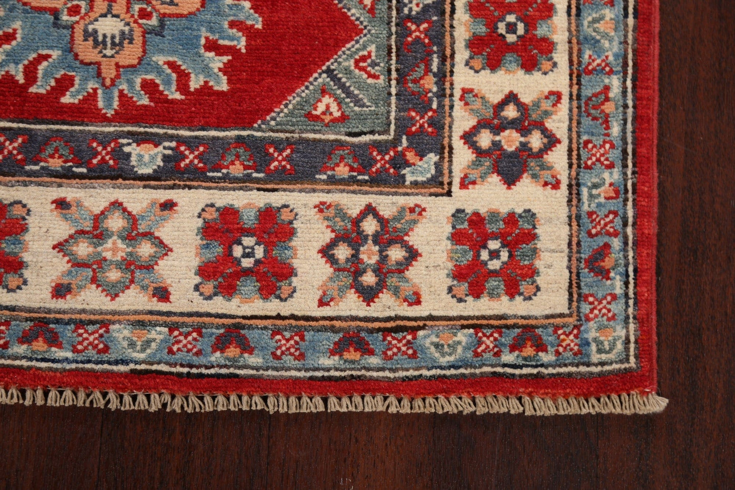 Geometric Kazak Oriental Area Rug 3x4