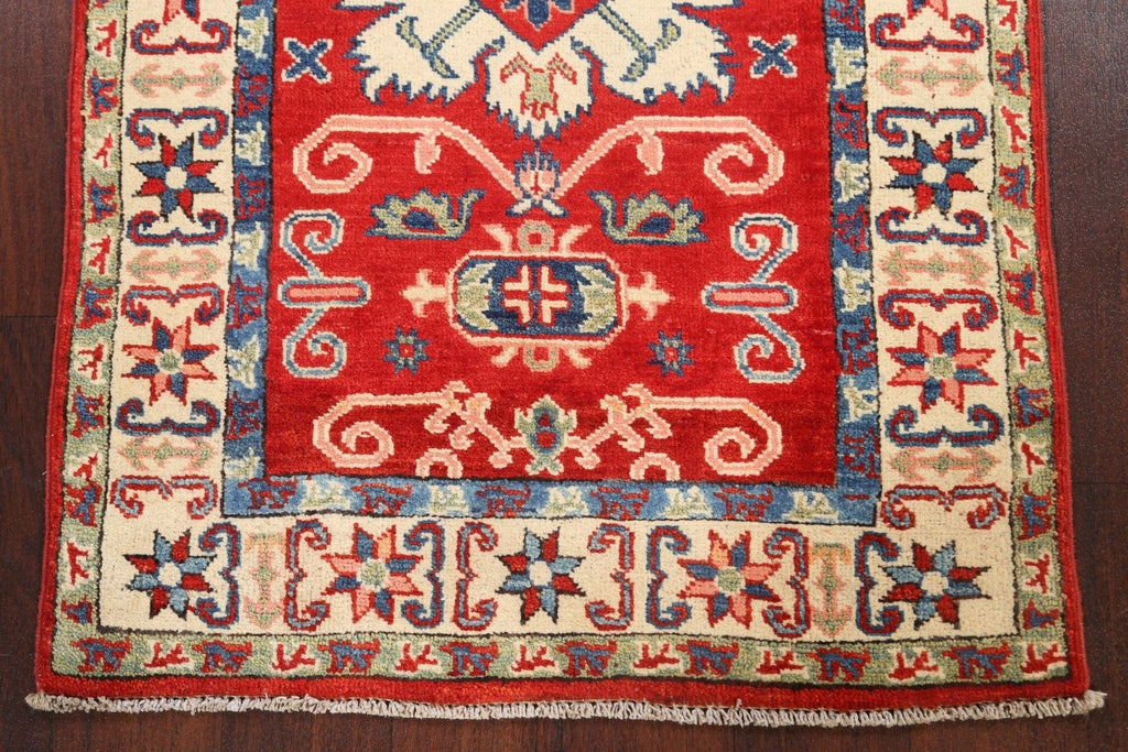 Geometric Kazak Oriental Area Rug 3x4