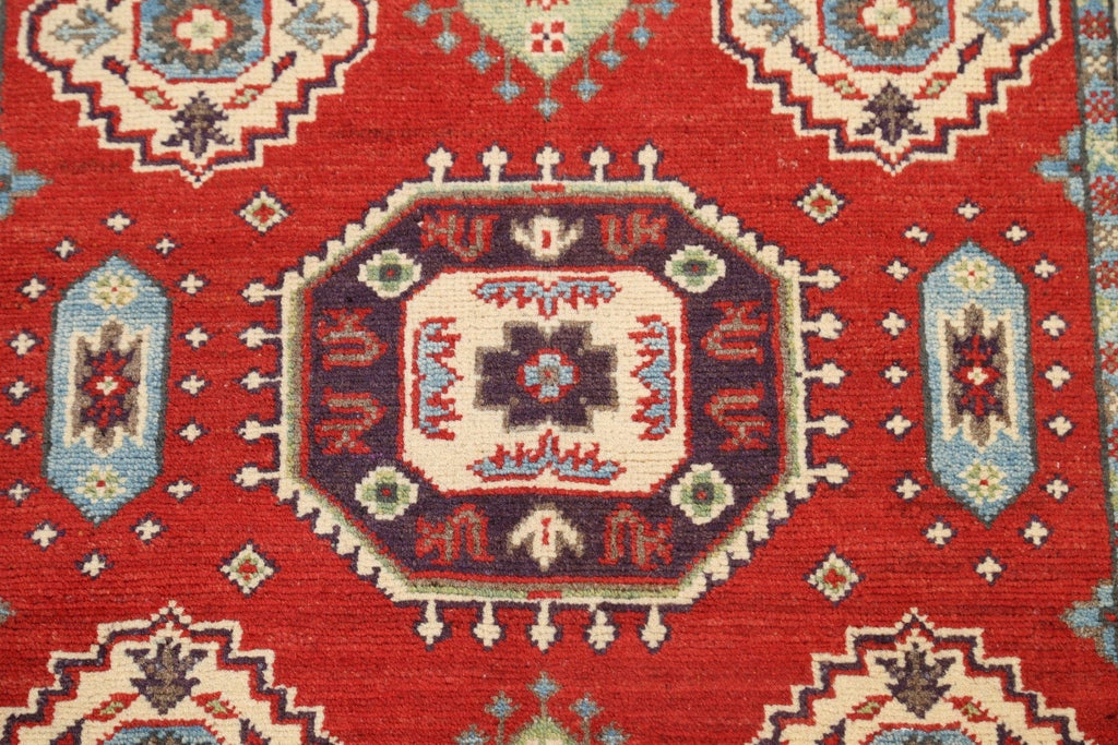 Geometric Kazak Oriental Area Rug 3x4