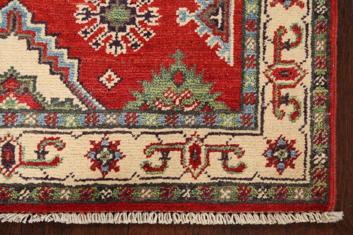 Geometric Kazak Oriental Area Rug 3x4