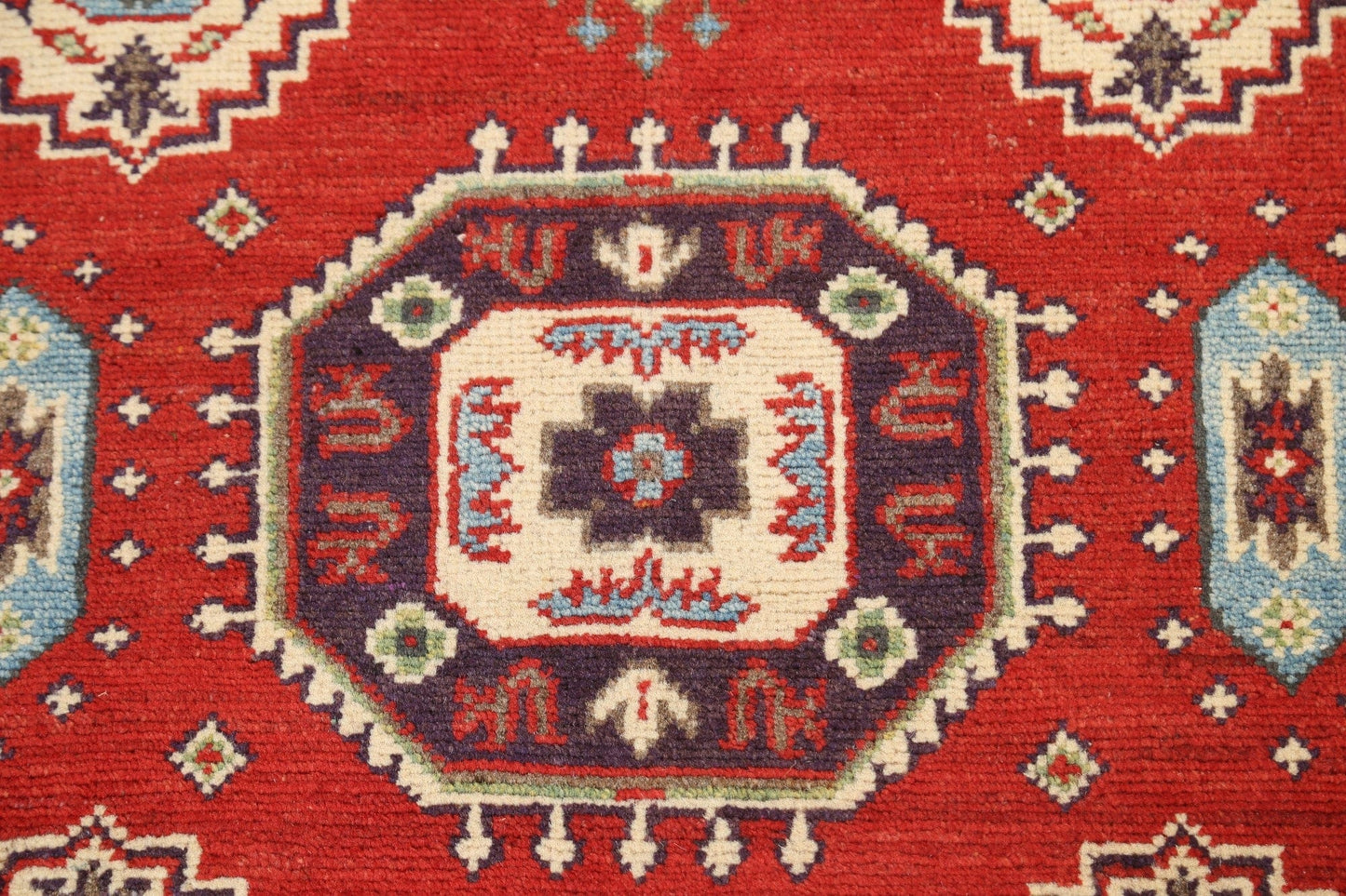 Geometric Kazak Oriental Area Rug 3x4