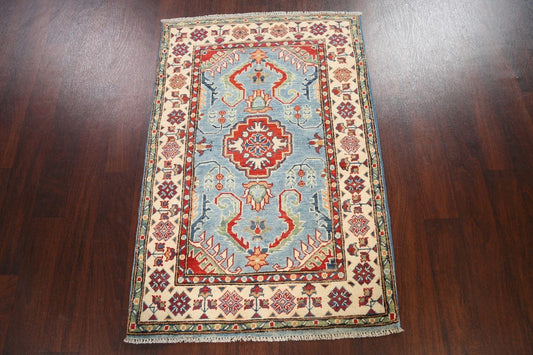 Geometric Kazak Oriental Area Rug 3x4