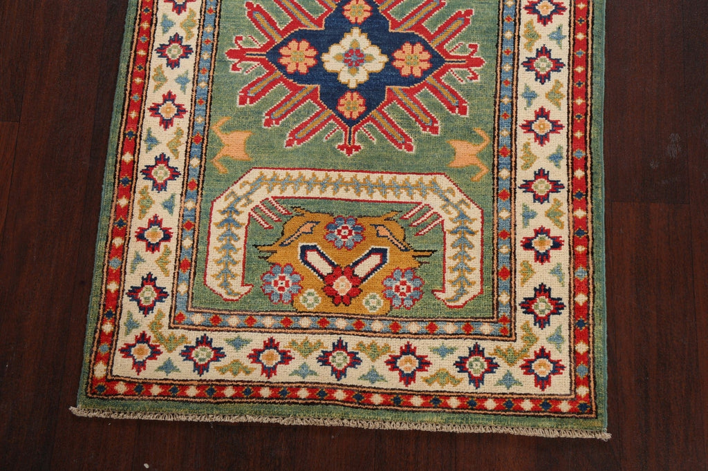 Geometric Kazak Oriental Area Rug 3x4