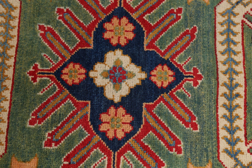 Geometric Kazak Oriental Area Rug 3x4