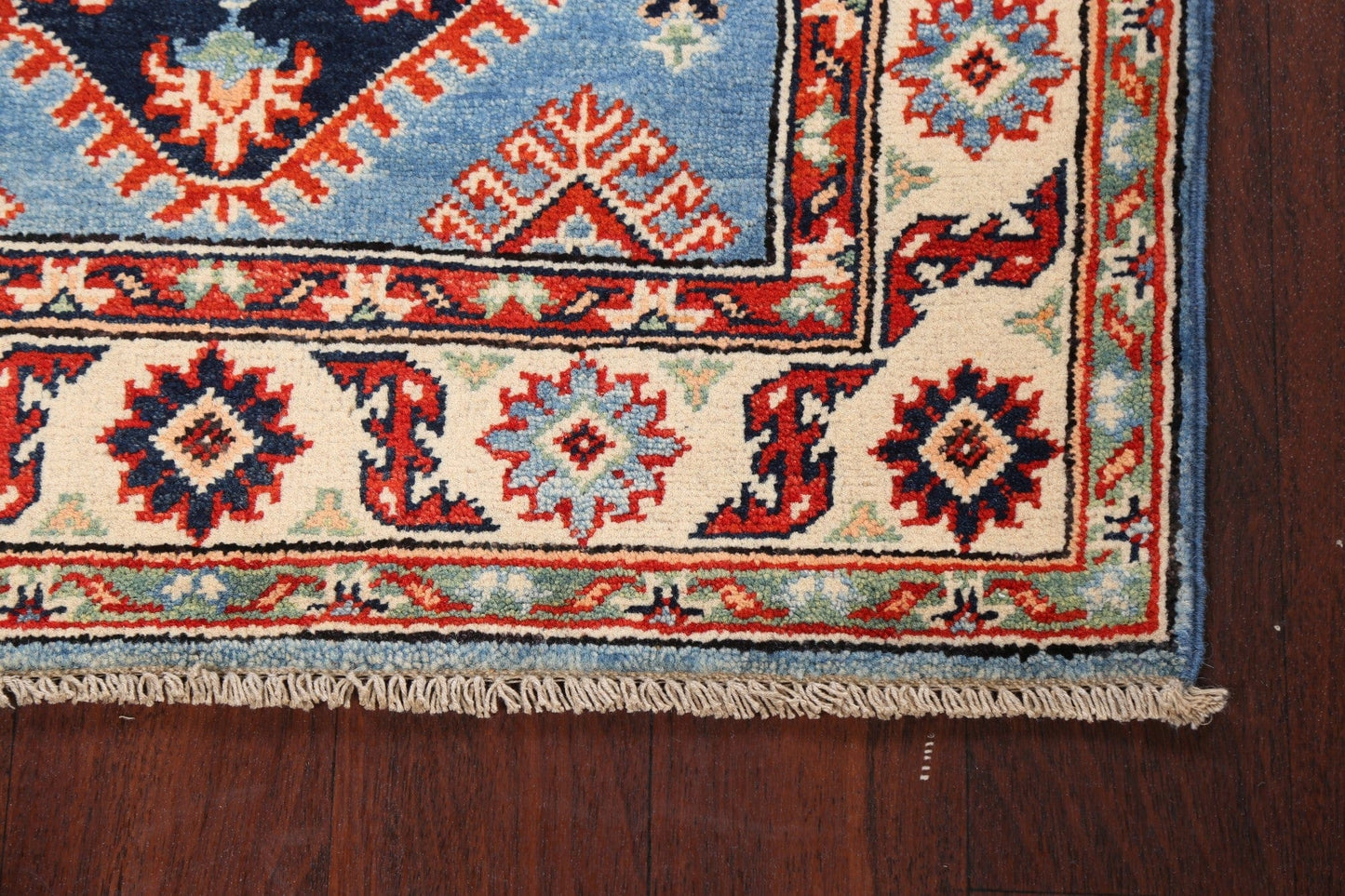 Geometric Kazak Oriental Area Rug 3x4