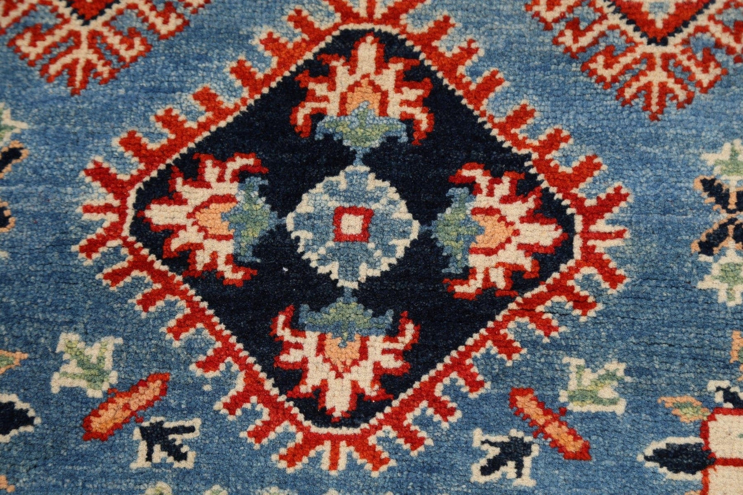 Geometric Kazak Oriental Area Rug 3x4