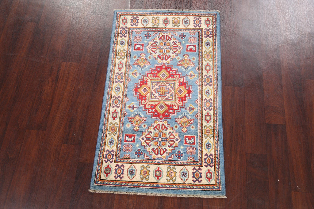 Geometric Kazak Oriental Area Rug 3x4